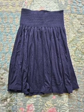 Michel Navy Rayon Skater Skirt Women’s Size Small